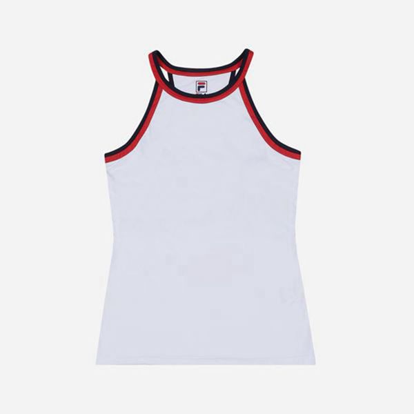 Camisetas Fila Mulher Branco - Fila Line Sleeveless Outlet Portugal,KJFB-84761